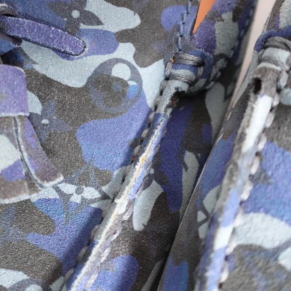 Louis Vuitton Blue Camo Monogram Driver Moccasin Loafer - Picture 7 of 16
